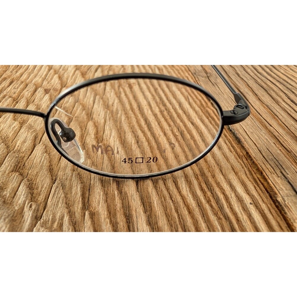 Matsushida Japanese Black Stainless Steel Full Rim Oval Eyeglasses Frame Only - Picture 15 of 16